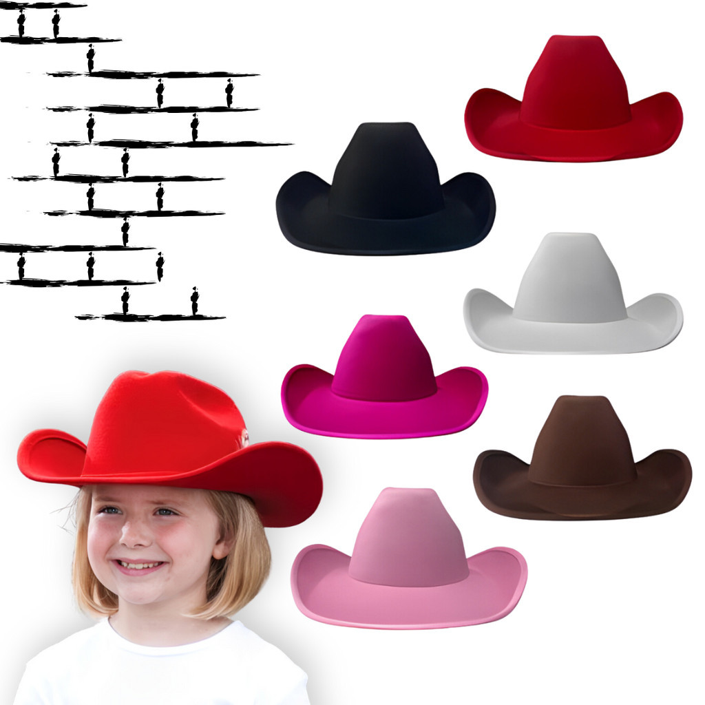 Chapéu Cowboy Country Infantil Menino e Menina Vaqueira Fantasia Festas em Oferta na Shopee