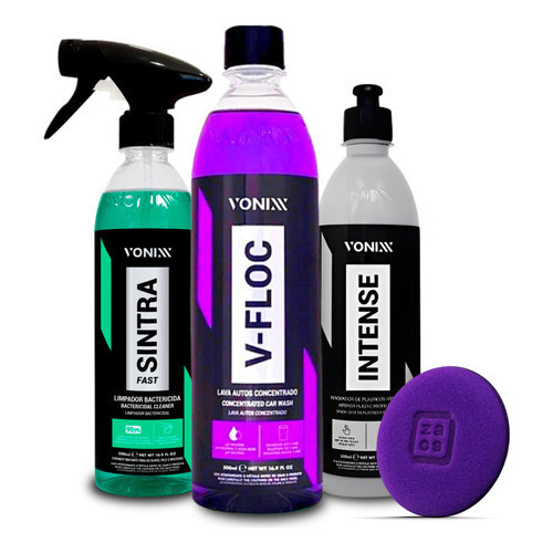 Kit Shampoo V-floc Sintra Fast Intense 500ml Aplicador Vonix
