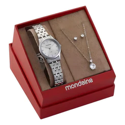 Kit Relógio Mondaine Feminino com Colar e Brincos 32610L0MKNE2K1