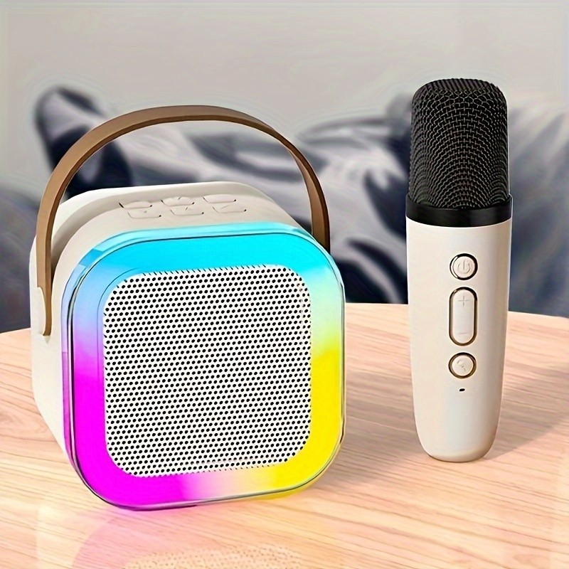 K12 Caixa De Som Com Microfones Bluetooth Karaokê Brincadeiras em Família