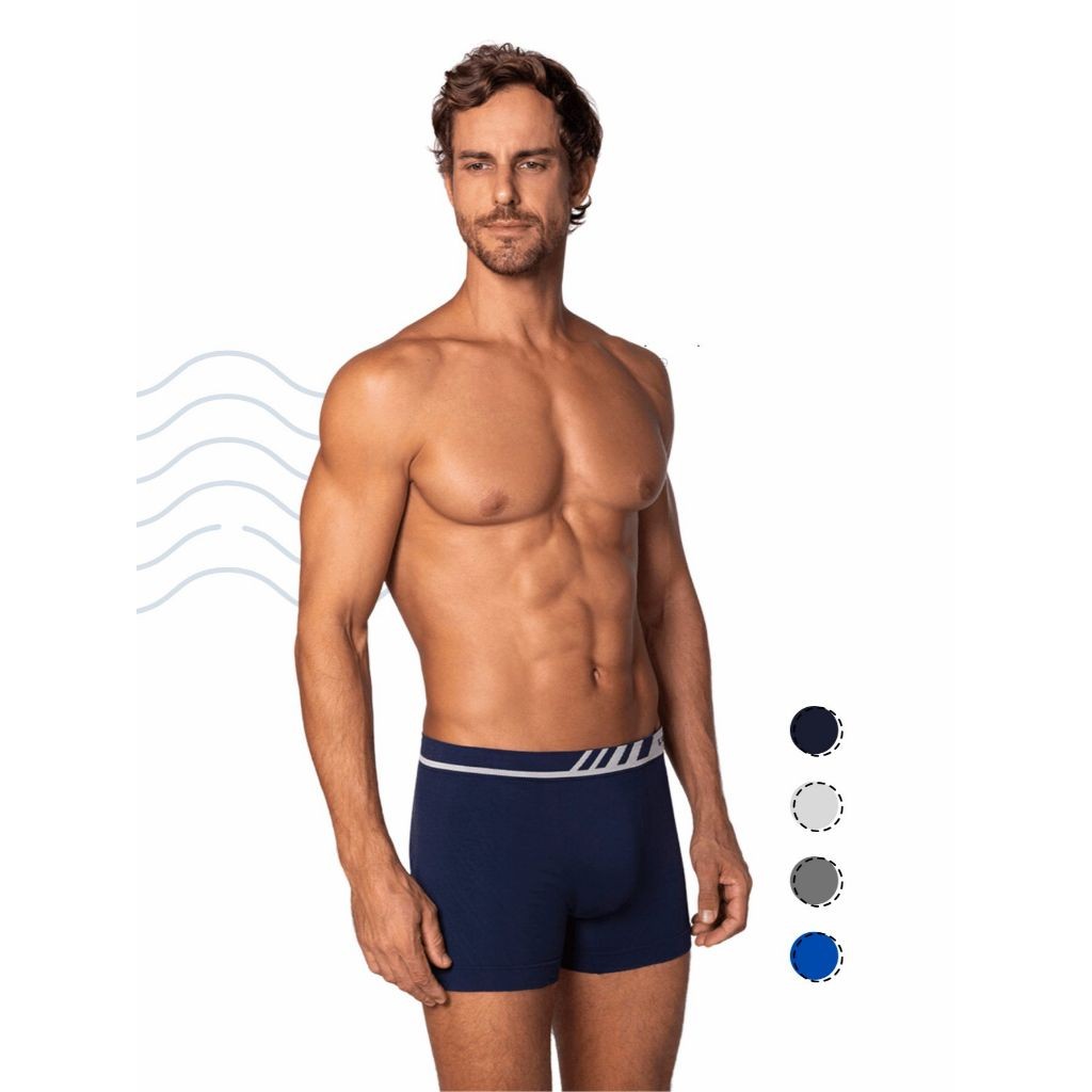Kit 10 Cuecas Boxer Adulto Masculinas Microfibra sem Costura Original
