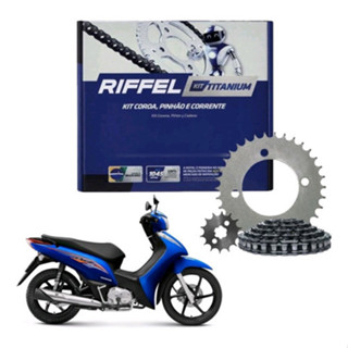 Kit Relação Transmissão Tração  Honda Biz 100 Até 2005 Todas Riffel Aço1045 Promoção em Oferta na Shopee