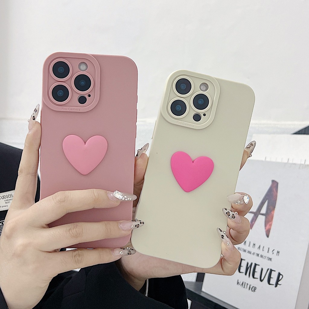 3D Amor Coração Caso Para Samsung A16 A55 A15 A56 A54 A05 A35 A34 A14 A52 A06 A23 Luxo Silicone Capa Macia