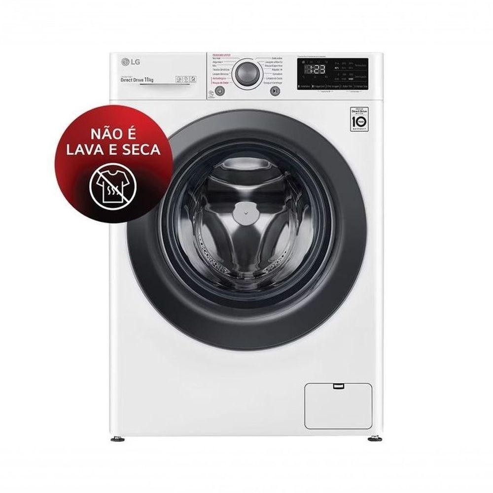 Lavadora Smart LG VC5 11KG Branca com Inteligência Artificial AIDD™ FV3011WG4A 220V em Oferta na Shopee