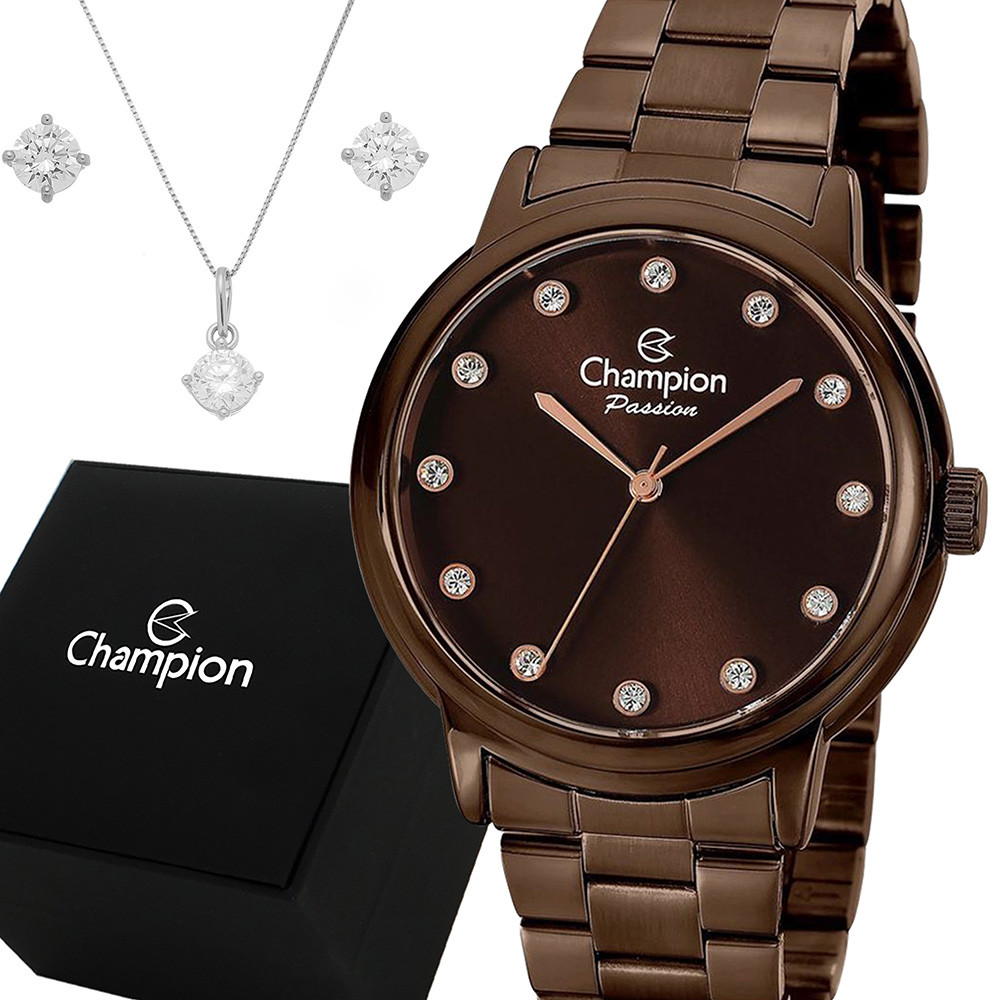 Relógio Champion Feminino Marrom Original Analógico Garantia - Watches