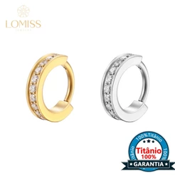 Lomiss Piercing Septril Rook Conch Argola Titânio Uma Fileira Zircônia
