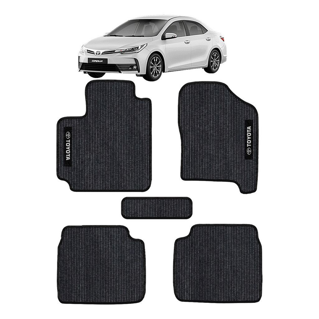 Kit Tapete 5 Peças  Automotivo Emborrachado Especifico Toyota Corolla 2015/18