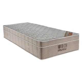 Colchão Solteiro Airtech Spring Mola Superpocket (25x88x188) Bege em Oferta na Shopee