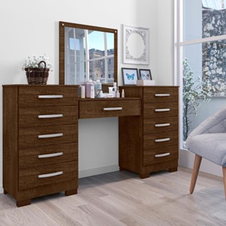 Conjunto de Cômoda e Penteadeira Salina Malbec em Oferta na Shopee