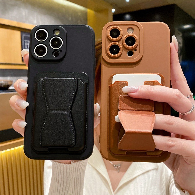 Slot Para Cartão Dobrável Suporte Capa Macia Samsung Galaxy A27 A57 A37 A17 A07 A56 A26 A16 A06 A55 A35 A25 A15 A05s A24