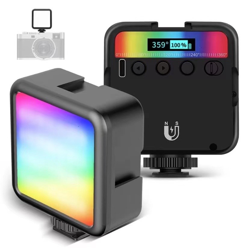 Iluminador Painel de Luz Led RGB Branca 6W USB-C 2500K em Oferta na Shopee