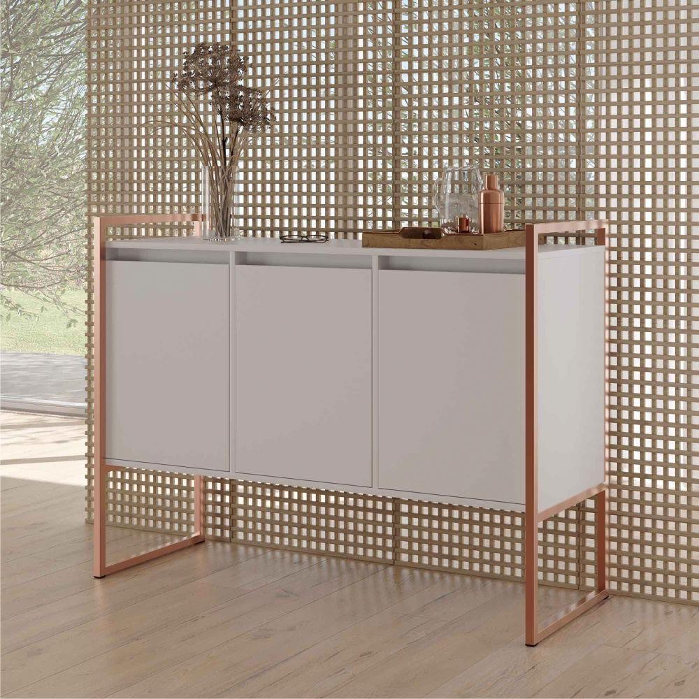 Aparador Estilo Industrial Buffet com 3 Portas