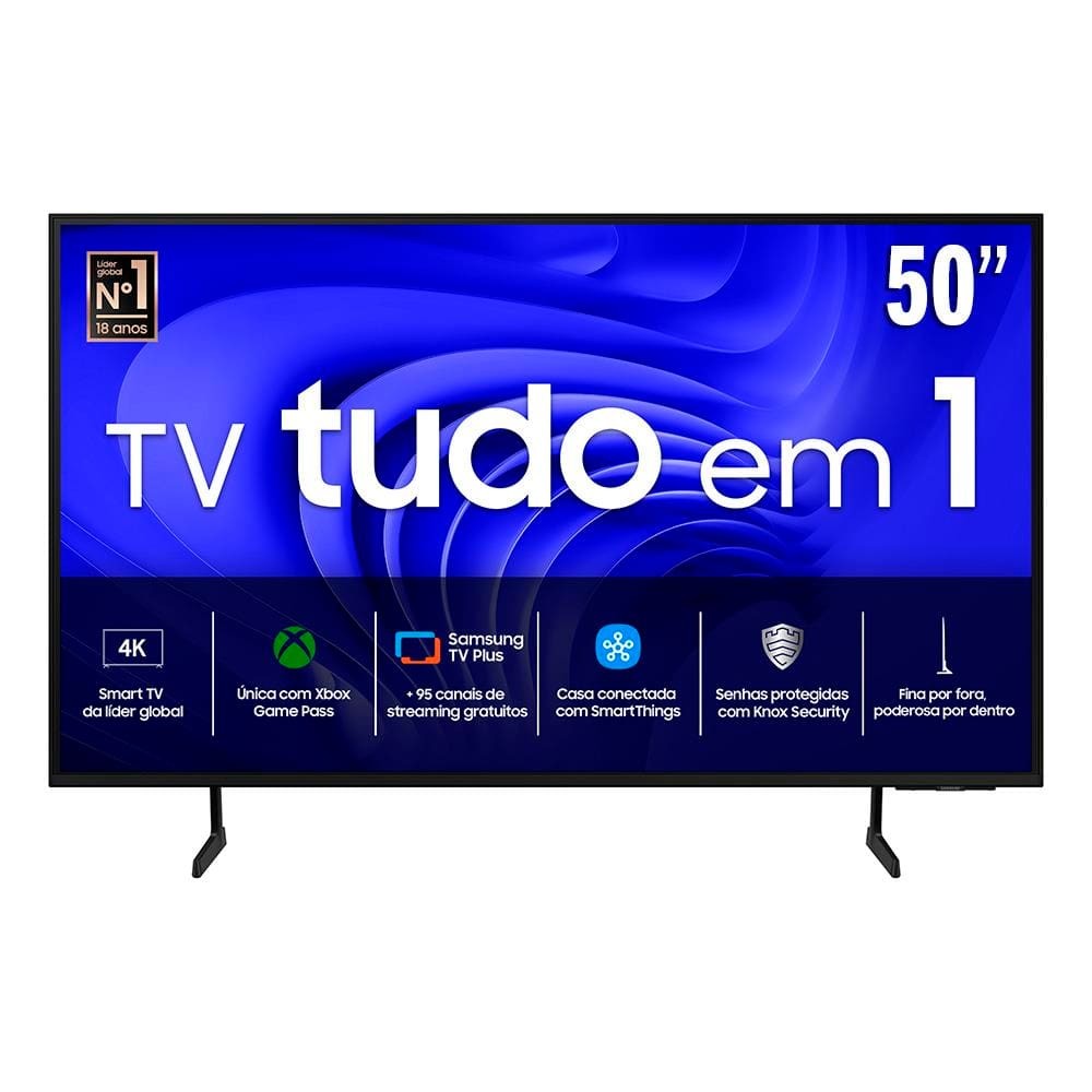 Smart TV 50 4K Ultra HD Samsung 50DU7700 processador Crystal 4K