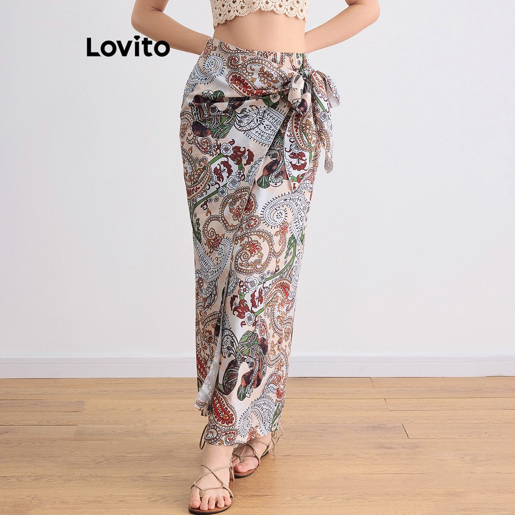 Lovito Saias Boho Com Estampa Tribal E Saia Para Mulheres L105MD406