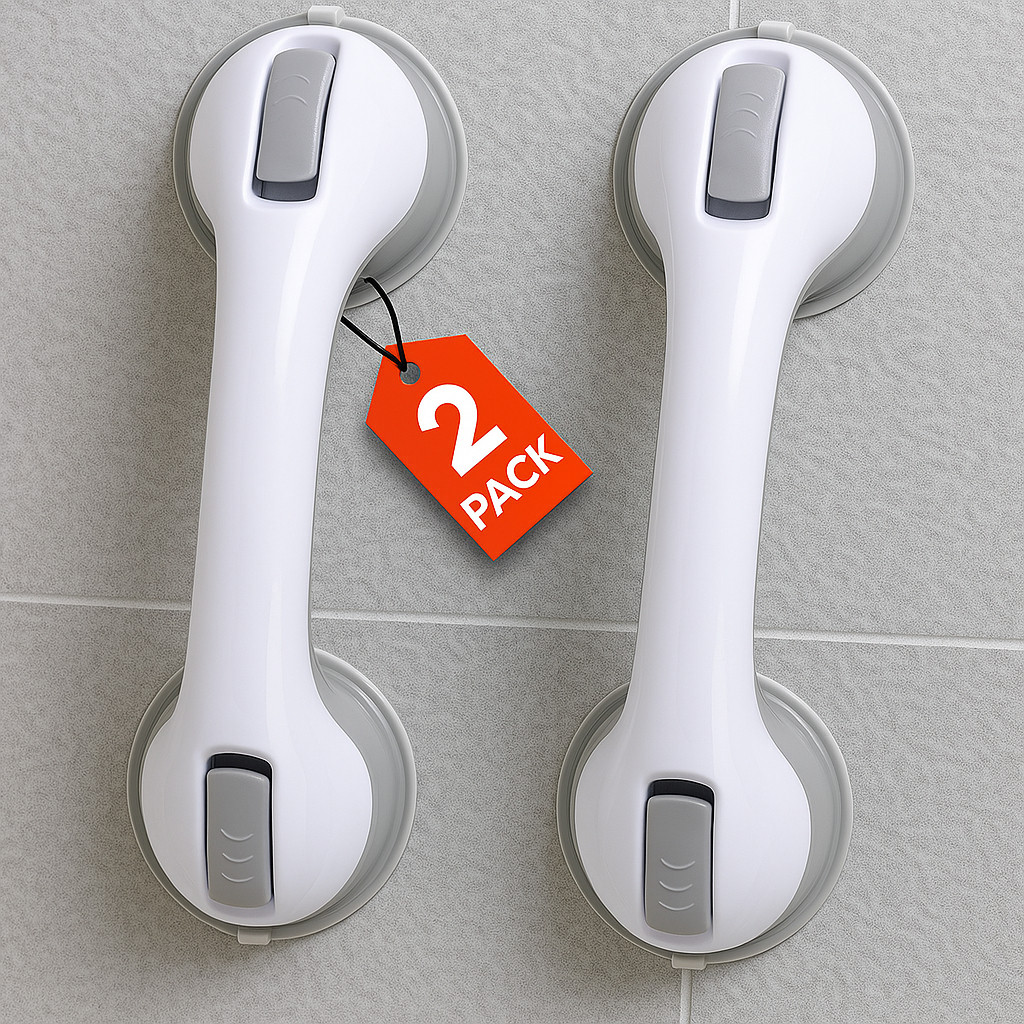 Kit 2 Barras P/ Banheiro Ventosa  Apoio Portátil Idosos Deficientes Corrimão Banheiro Suporte De Segurança Idosos em Oferta na Shopee
