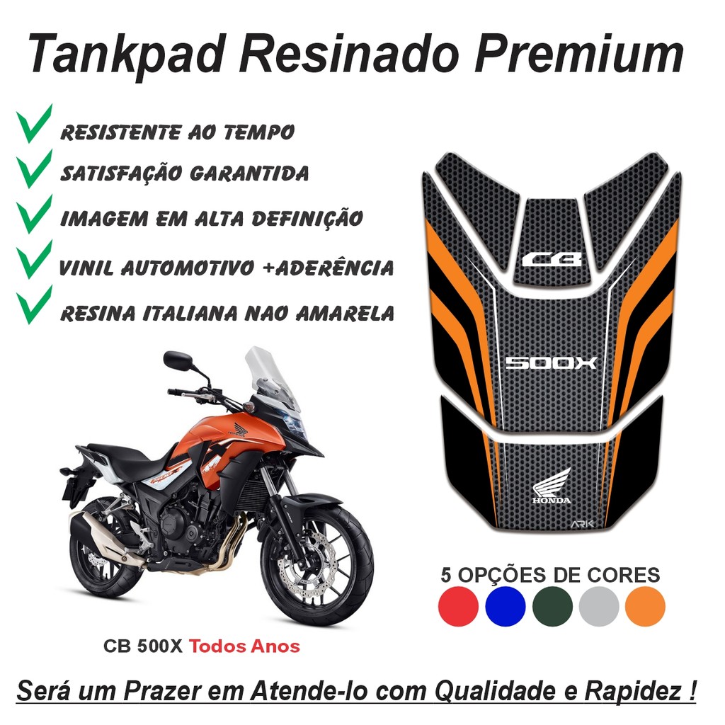 Adesivo Protetor de Tanque Tankpad 3d Resinado Moto Honda Cb 500x