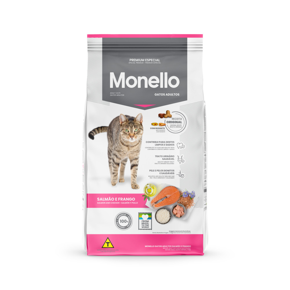 Ração Monello Gatos Adultos Salmão e Frango 7kg em Oferta na Shopee