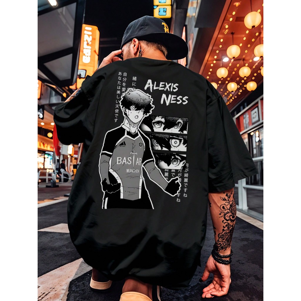 Camiseta Streetwear Blue Lock Alexis Ness Futebol Anime Geek Camisa 100% Algodão Nerd
