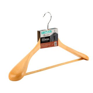 Cabide de Madeira com Ombreiras 44,5cm My Closet Ordene em Oferta na Shopee