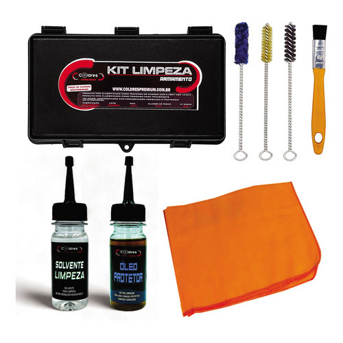 KIT LIMPEZA REVOLVER E PISTOLA CAL. 38 380 9MM 357 .40 .45