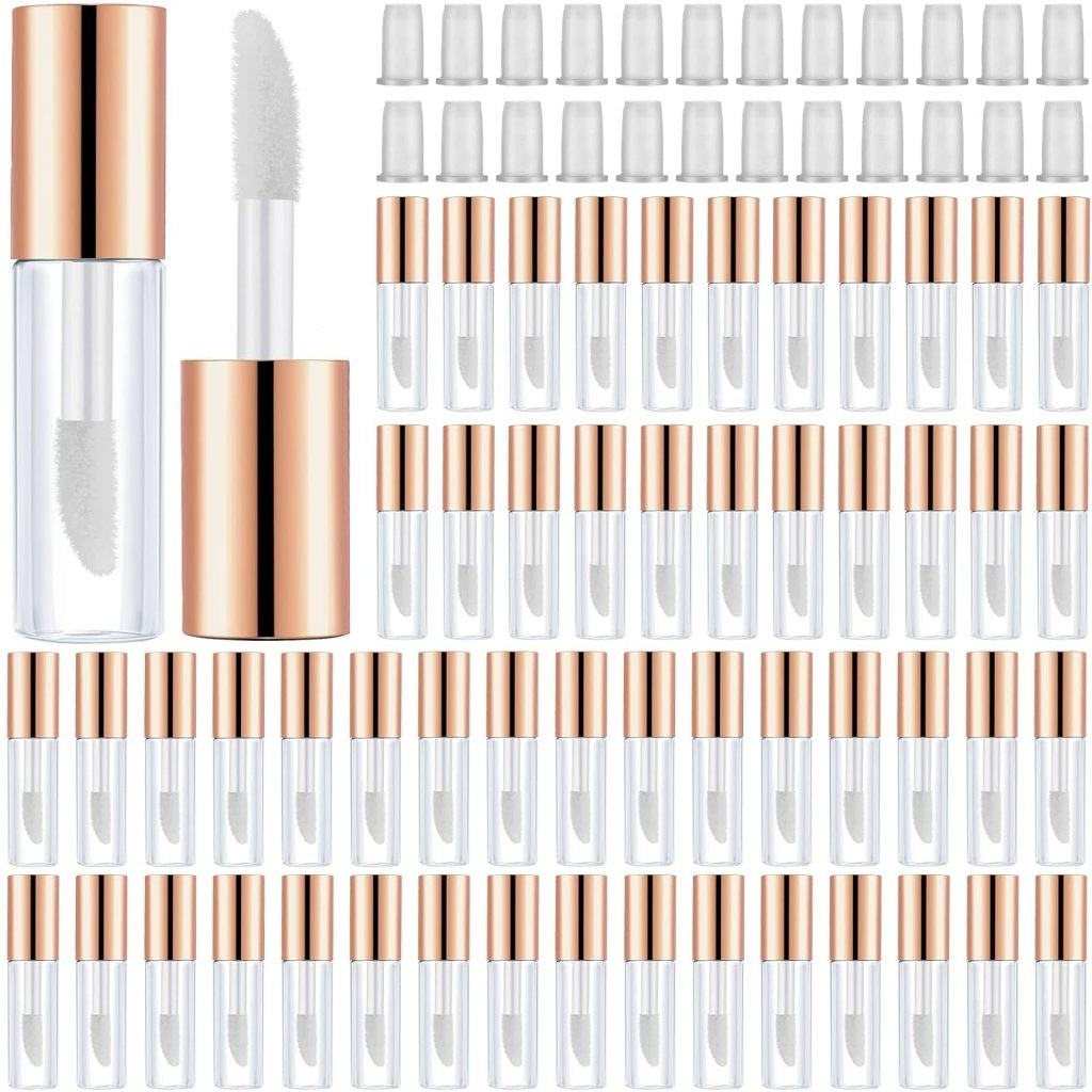 10/30/50 Pacote 1,2ml Frascos De Bálsamo Para Os Lábios Vazios E Transparentes Mini Tubos De Brilho Labial Recarregá