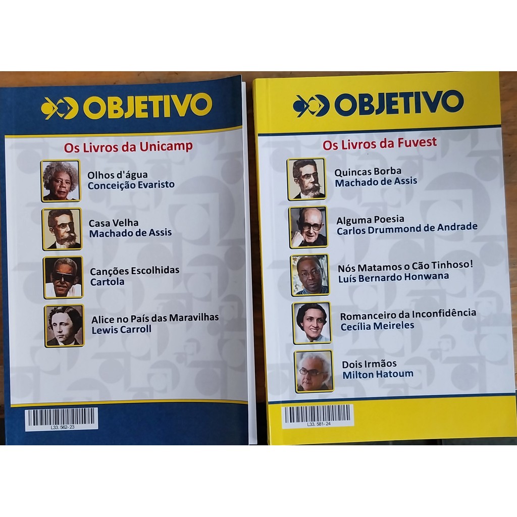 LIVRO, KIT(2), OBJETIVO VESTIBULAR, 1. LIVROS DA FUVEST, 2. LIVROS DA UNICAMP