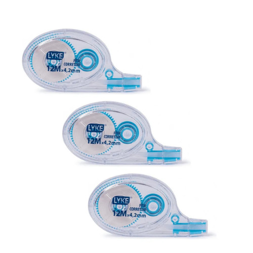 Fita Corretiva Kit 3 uni ECONOMICA 12m cada Lyke 4,2mm