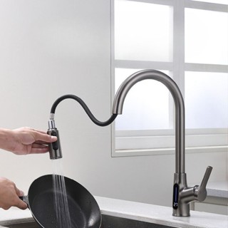 Torneira Gourmet Cozinha Com Extensor Flexível Visor de Temperatura Regulagem e Giratória ...