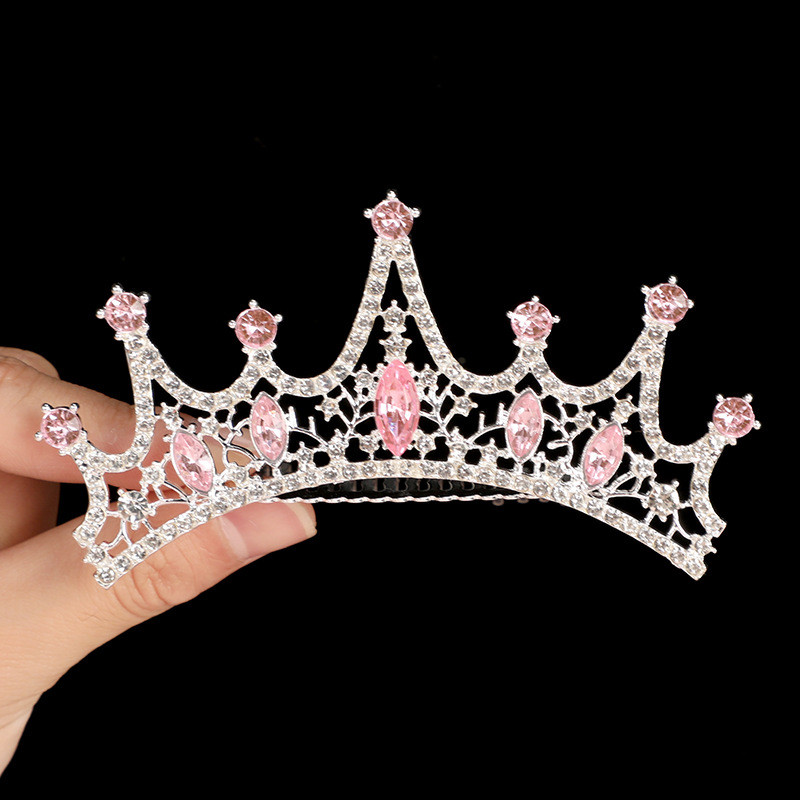 Coroa Infantil Cocar Princesa Elsa Meninas High-End Pente De Cabelo Desfiado Hairpin Menina Aniversário Bandana em Oferta na Shopee