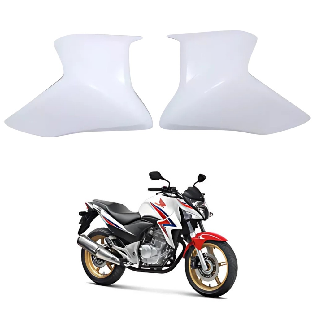 Carenagem Aba Aleta Guia Ar Tanque Honda Cb300r Branco 2012 PARAMOTOS HONDA