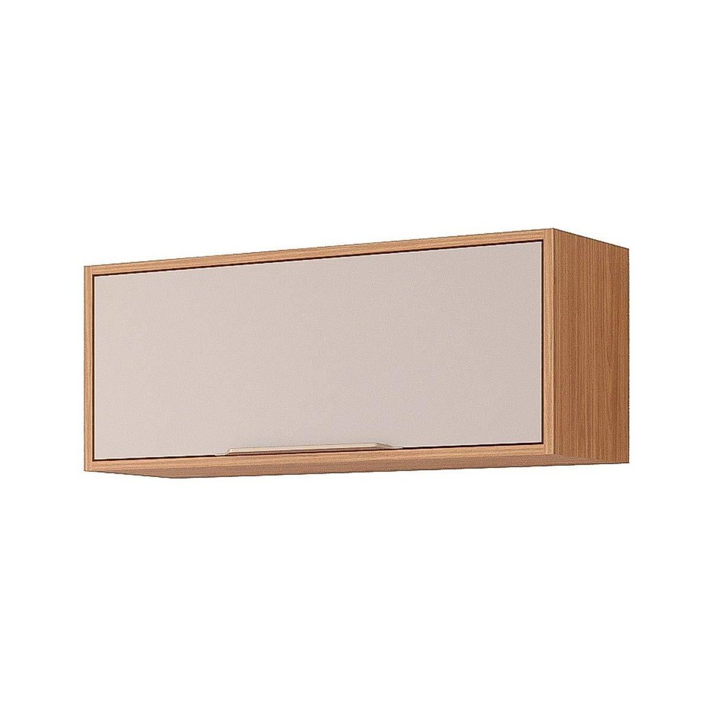 Armário Aéreo p/ Cozinha Esplendida Geladeira c/ 1 Portas Basculante 80cm Freijo/Off White - MGM em Oferta na Shopee