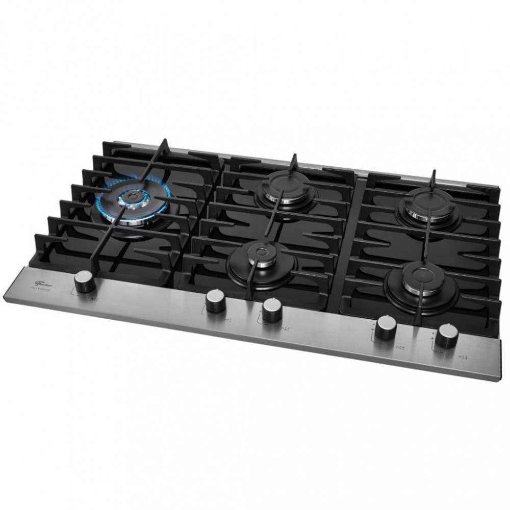 Cooktop 5 Bocas Fischer Tripla Chama Platinium em Oferta na Shopee