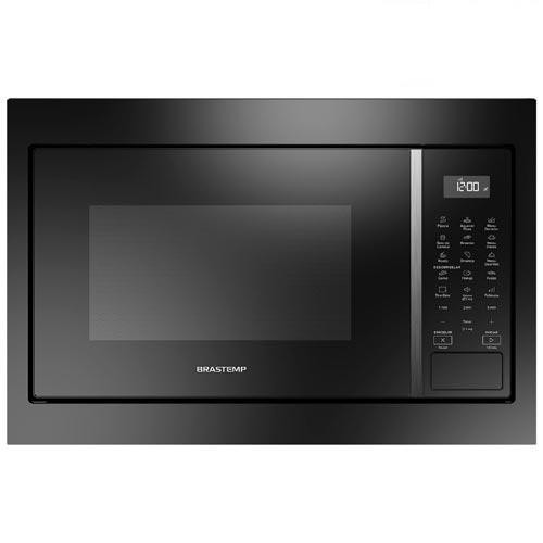 Micro-ondas Brastemp de Embutir com 18 Receitas Pré Programadas e Design Sofisticado Preto 32L BM146AE