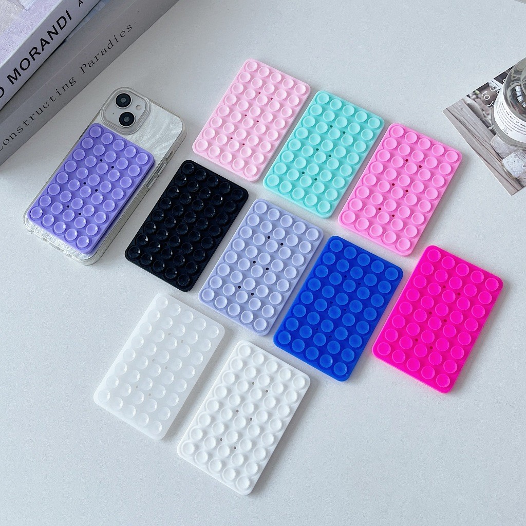 Ventosas De silicone , Minimalistas Pretas , Caixa De Telefone Antiderrapante , Suporte Portátil E Móvel em Oferta na Shopee