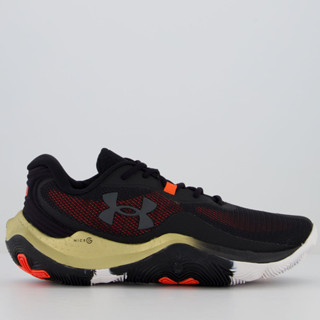 Tênis Under Armour Buzzer 2 Preto e Dourado em Oferta na Shopee