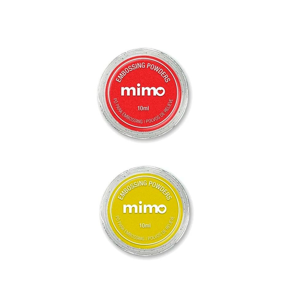 Pó de Embossing Comum Vermelho e Amarelo - Mimo - 2 Unids em Oferta na Shopee
