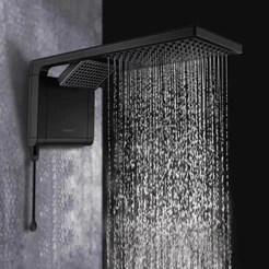 Chuveiro Eletrônico Ducha Acqua Duo Ultra Preto Fosco 220V 7800w 6800w Lorenzetti