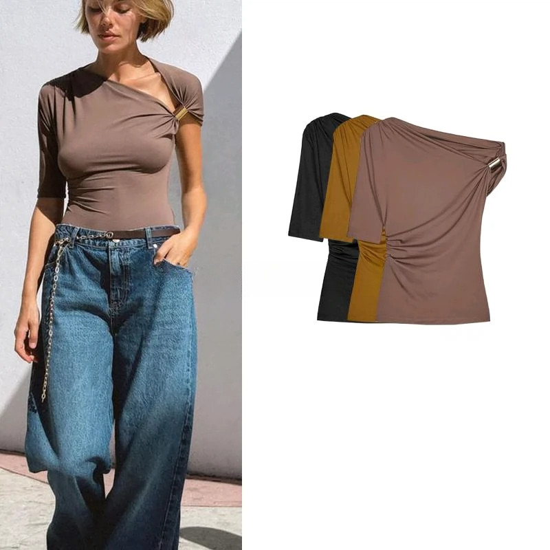 Za Spring Novo produto feminino de Nylon sem alças com Design assimétrico 1026164