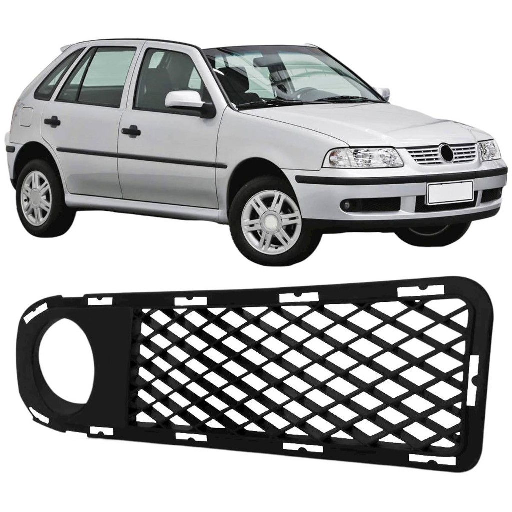 Grade preta gol g3 1999 a 2002 lado direito do farol de milha