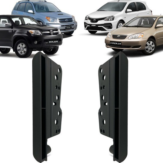 Moldura DVD 2DIN Hilux 2005-2011 e Corolla Laterais Preta - Compatível - Spare Parts and Accessories for Vehicles