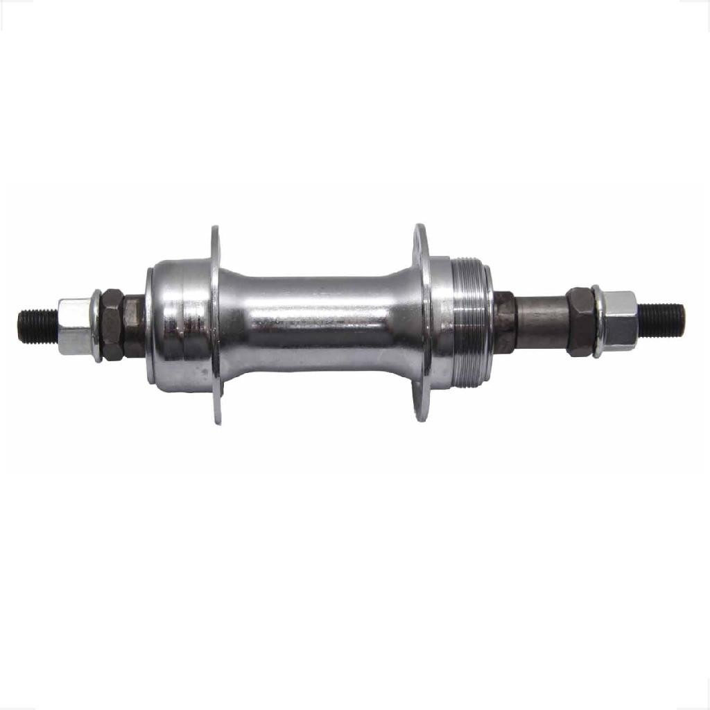 CUBO TRASEIRO 36 FUROS COM ESPACADOR 3/8 X 175MM ACO CROMADO BICICLETA BIKE MONARK CALOI TROPICAL · foto 2