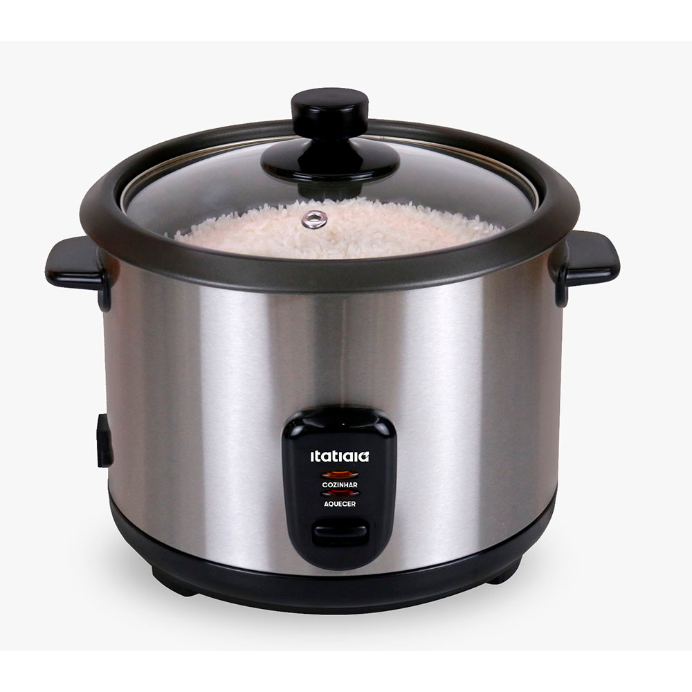 Panela Elétrica de Arroz Itatiaia 8 Xícaras 500W Inox/Preto 110V em Oferta na Shopee