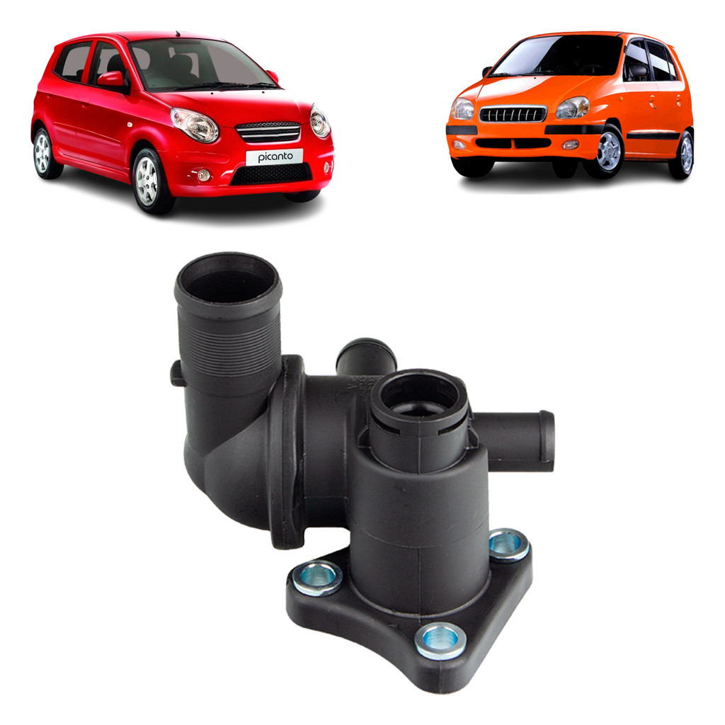 CARCAÇA VÁLVULA TERMOSTÁTICA PICANTO 1.0 1.1 2003 A 2011 ATOS PRIME 1.0 2000 A 2003