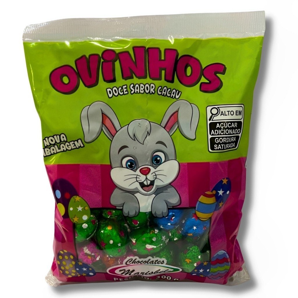 Ovinhos De Páscoa Chocolate Ao Leite C/50 Unidades 300g Marisbel