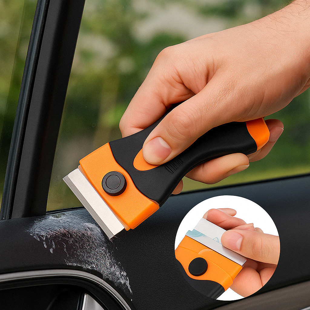 Raspador Ratinho Para Vidros Removedor De Películas C/ 10 Lâminas em Oferta na Shopee