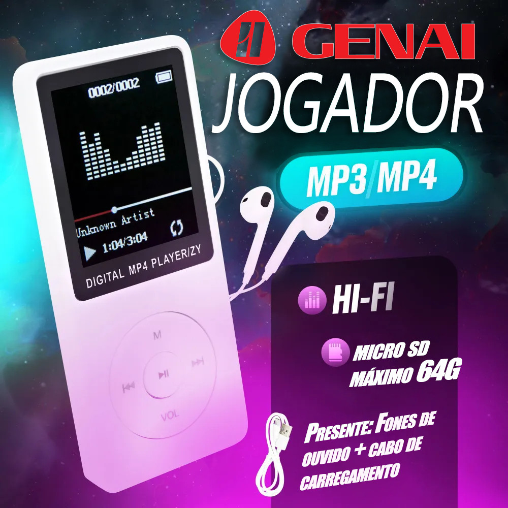 Alto-Falantes Bluetooth 5.0 MP3 Player HIFI De Música Esportiva MP4 Media Rádio FM Gravador De Voz Leitor De E-Book
