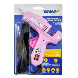 Pistola De Cola Quente Profissional Rosa Pequena Bico Fino Com Botão De Liga E Desliga Bivolt Yama a em Oferta na Shopee