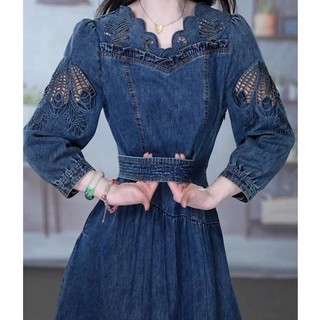 Moda De Alta Qualidade E Vestido Jeans Estilo Ocidental Com Redução De Idade 2025 Primavera Novo Elegante Temperamento E