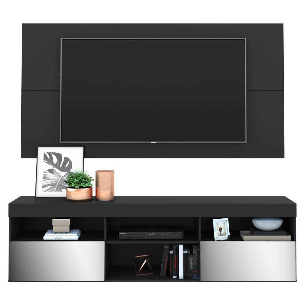 Rack com Painel TV 65" Suspenso com Espelho Flórida Multimóveis V3322 em Oferta na Shopee