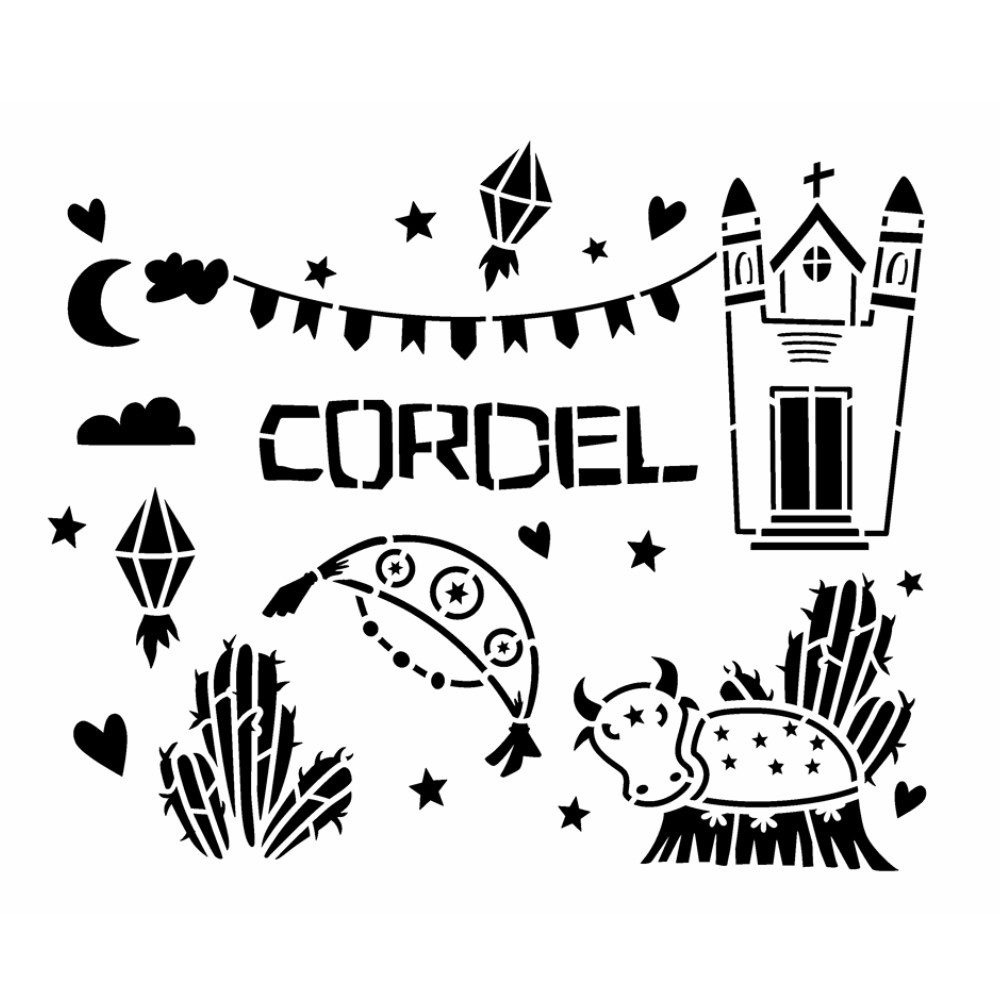 Stencil OPA 20x25 3655 Cultura Cordel em Oferta na Shopee